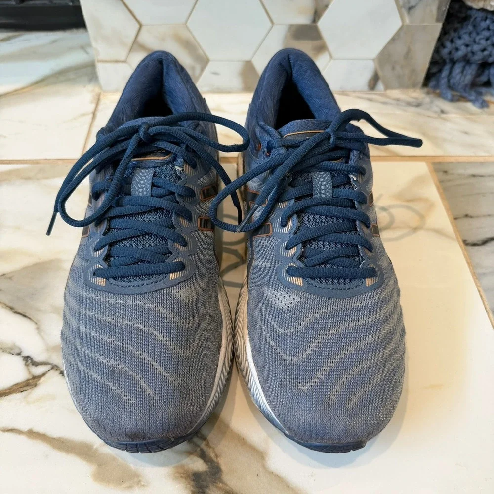 Asics‎ Gel-Nimbus 22 Men's 9 Navy Blue Copper Running Shoes 1011A680 Sneaker